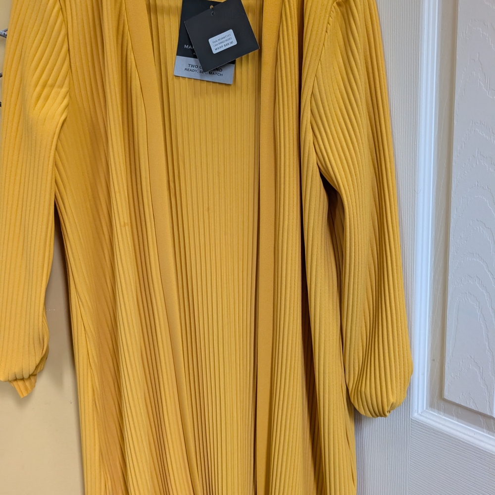 Marc New York Mustard Ribbed Cardigan - Picture 5 of 5